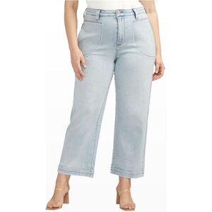 Jag Womens Plus Size Sophia Straight Leg Regular Cropped Jeans, NWT
